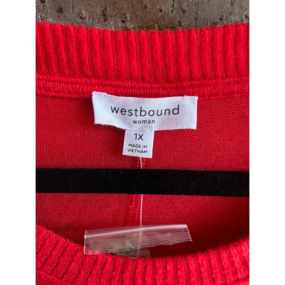 Wesbound Long Sleeve Red Woman's Blouse Size 1X - Picture 3 of 5